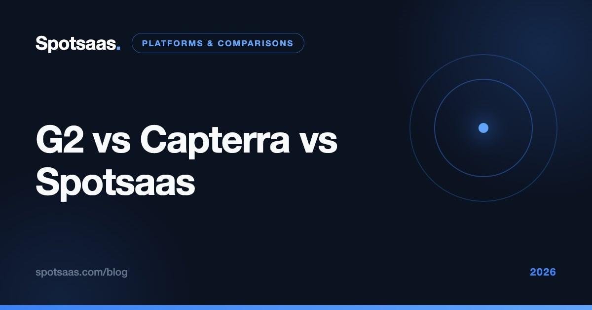 G2 vs Capterra vs Spotsaas: Which Review Platform Fits You? (2026)