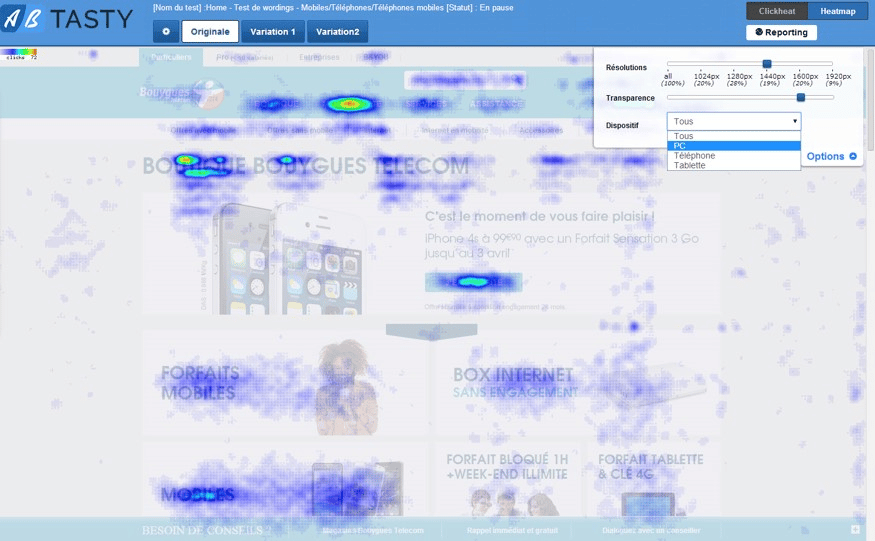 AB Tasty - Heatmap feature