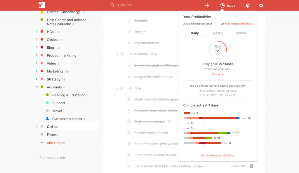 Todoist - Best Task management software