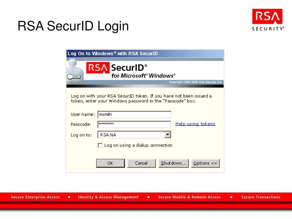 rsa securid login l