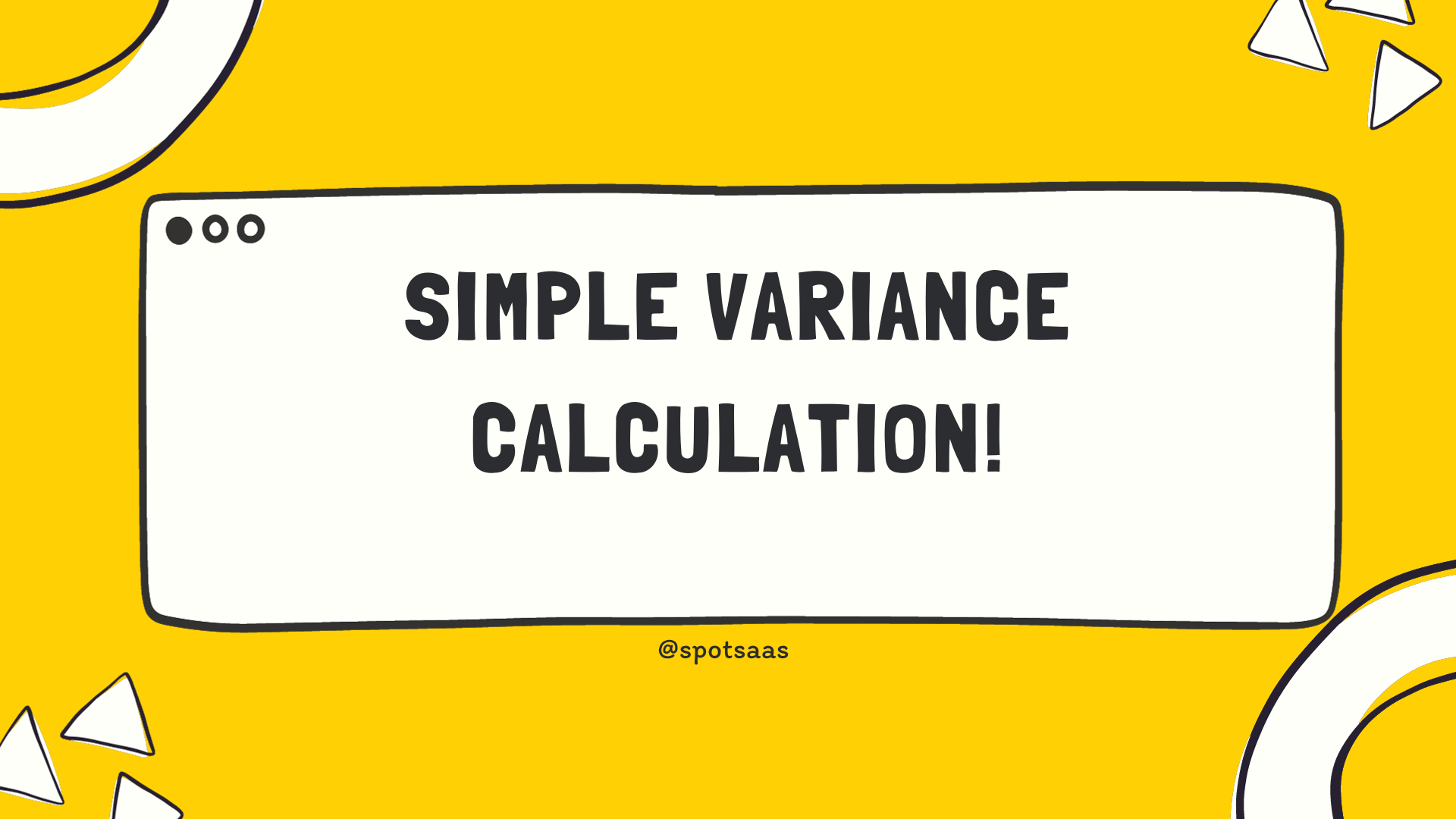 variance calculation