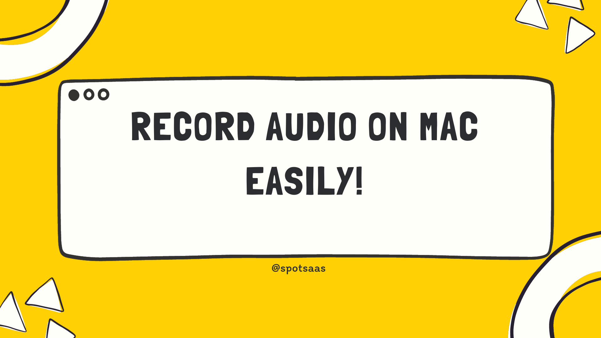 record audio on mac