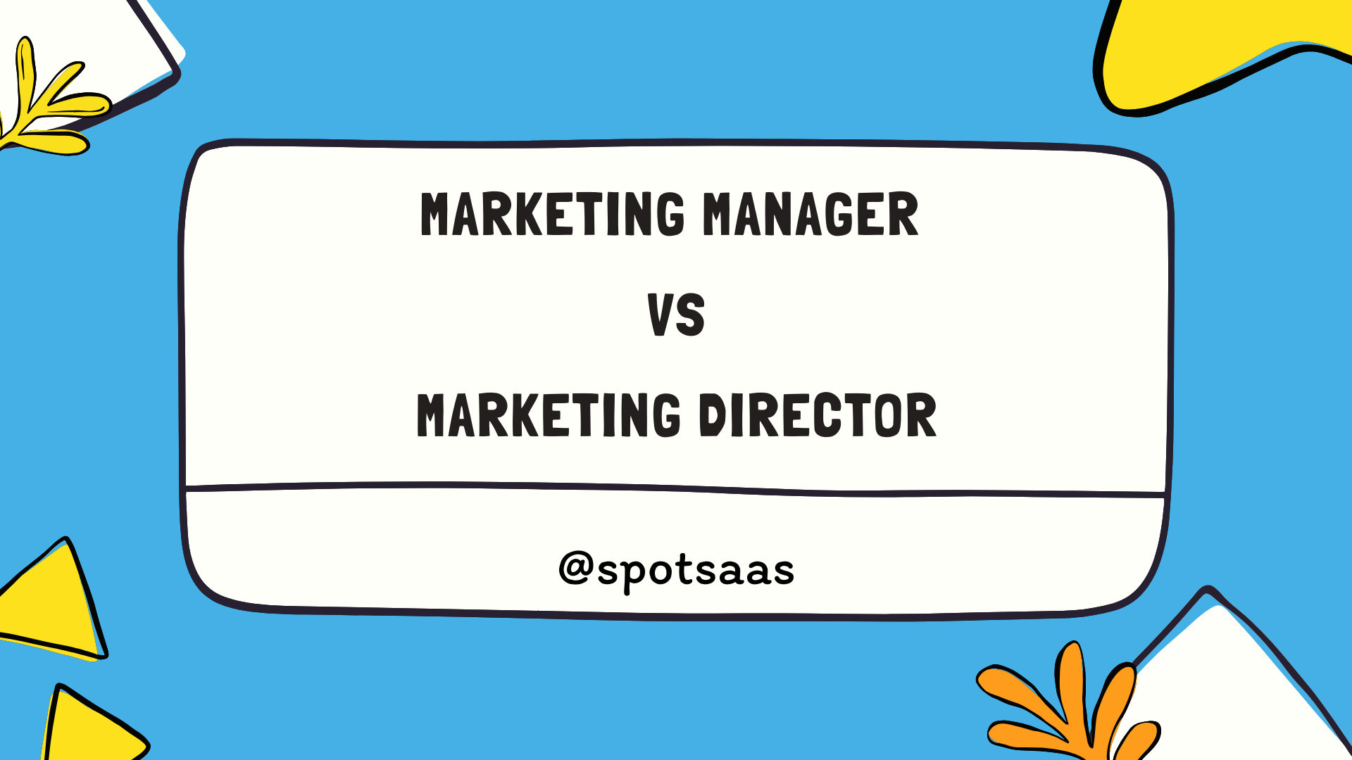 Marketing Manager from a Marketing Director