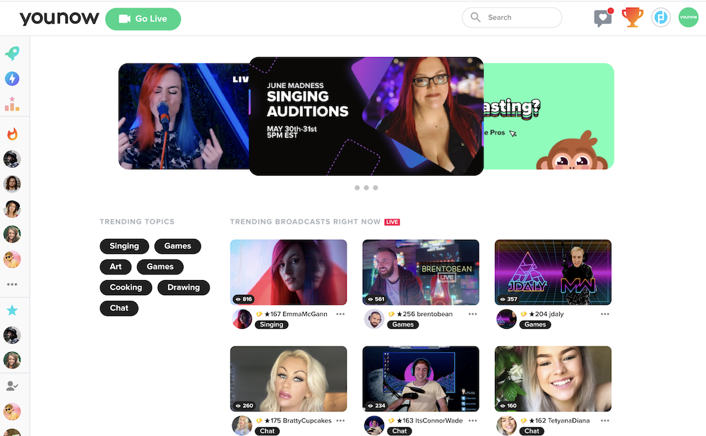YouNow: Live Stream, Chat, and Broadcast on the Best App for Live Video 1 YouNow