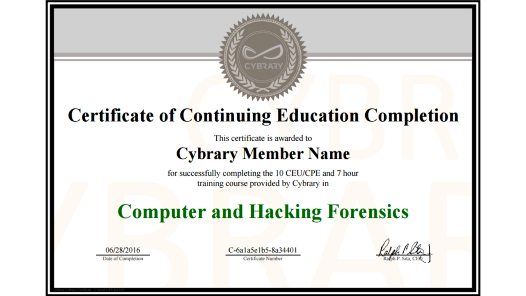 Cybrary certification