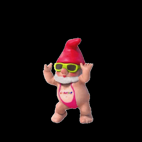 A Gnome is  dancing 
