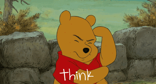 A bear is thinking about ideas