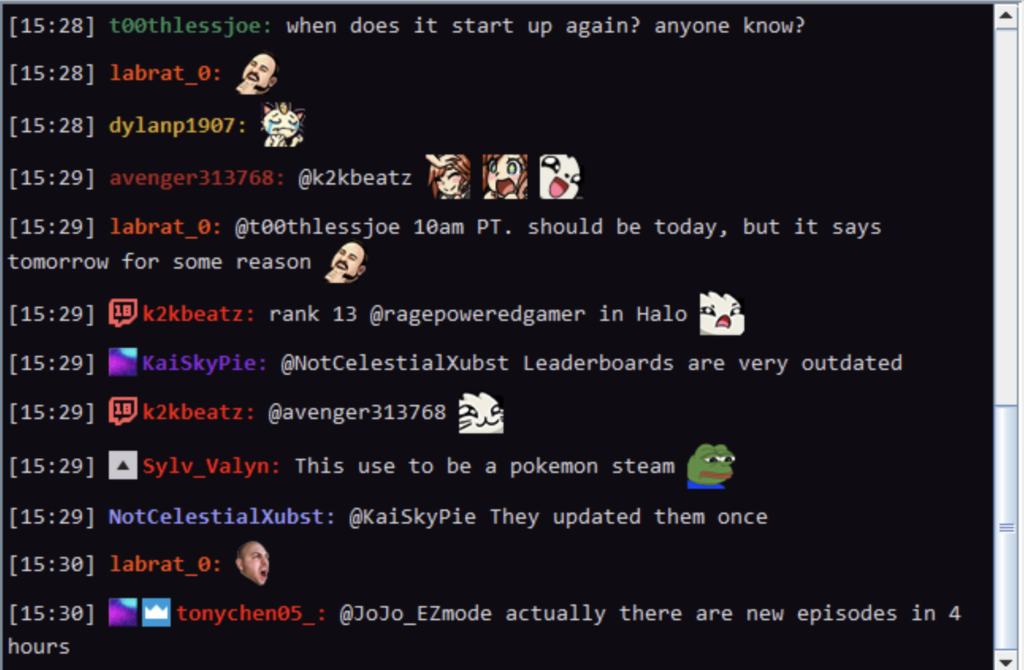 Twitch Chat Logs via Chatty