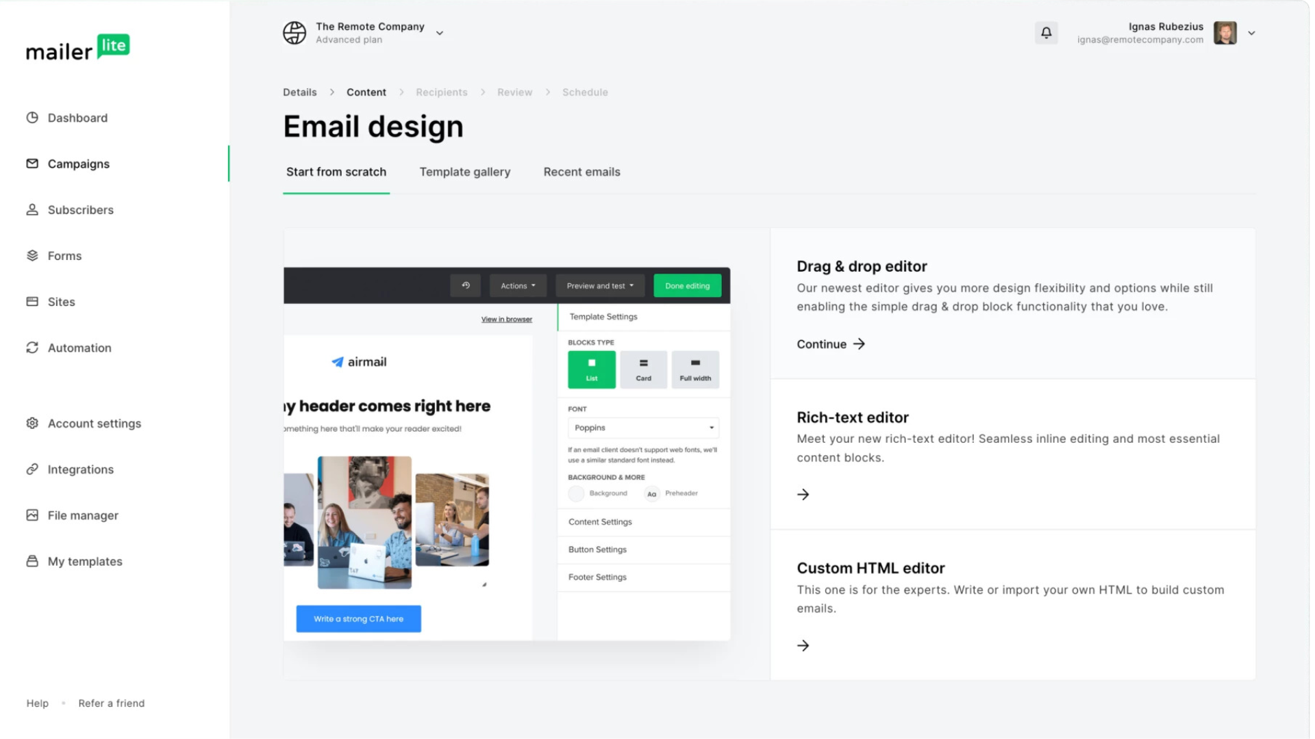 A Comparison of MailerLite and Other Email Marketing Platforms 1 MailerLite