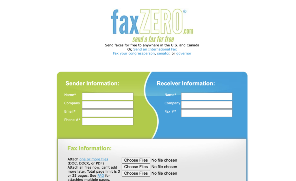 FaxZero and eFax