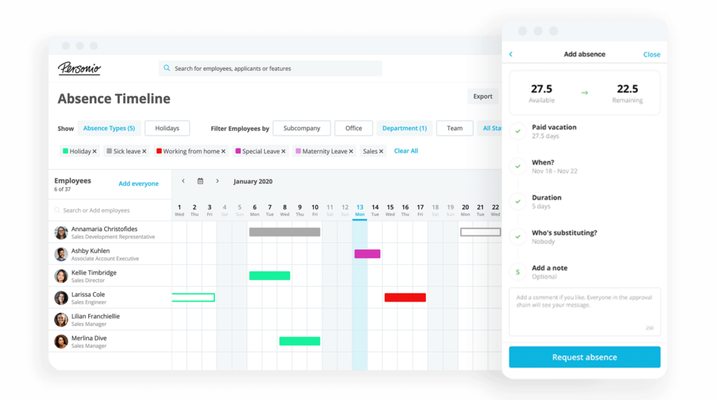 16 Best Absence Management Software in 2025 16 personio - absence management software